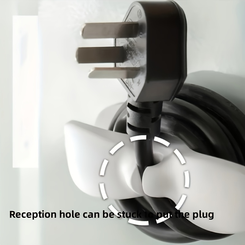 Versatile Kitchen Cord Winder: Easy-Install No-Punch Plug Holder - Streamline Cable Management for Home Organization & Clutter-Free Countertops