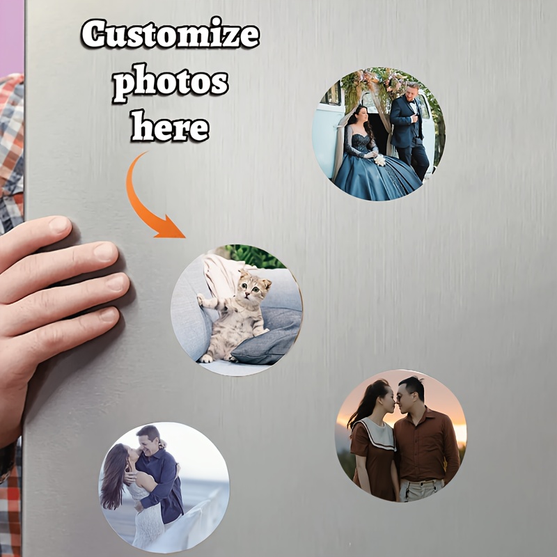 1pc Customizable Refrigerator Magnet - Personalized Photo Display, Handcrafted Style, Flexible & Wall-Mountable, Ideal for Friends, Family & Couples - Creative Kitchen Home Decor with Practical Hooks, Fridge Magnets