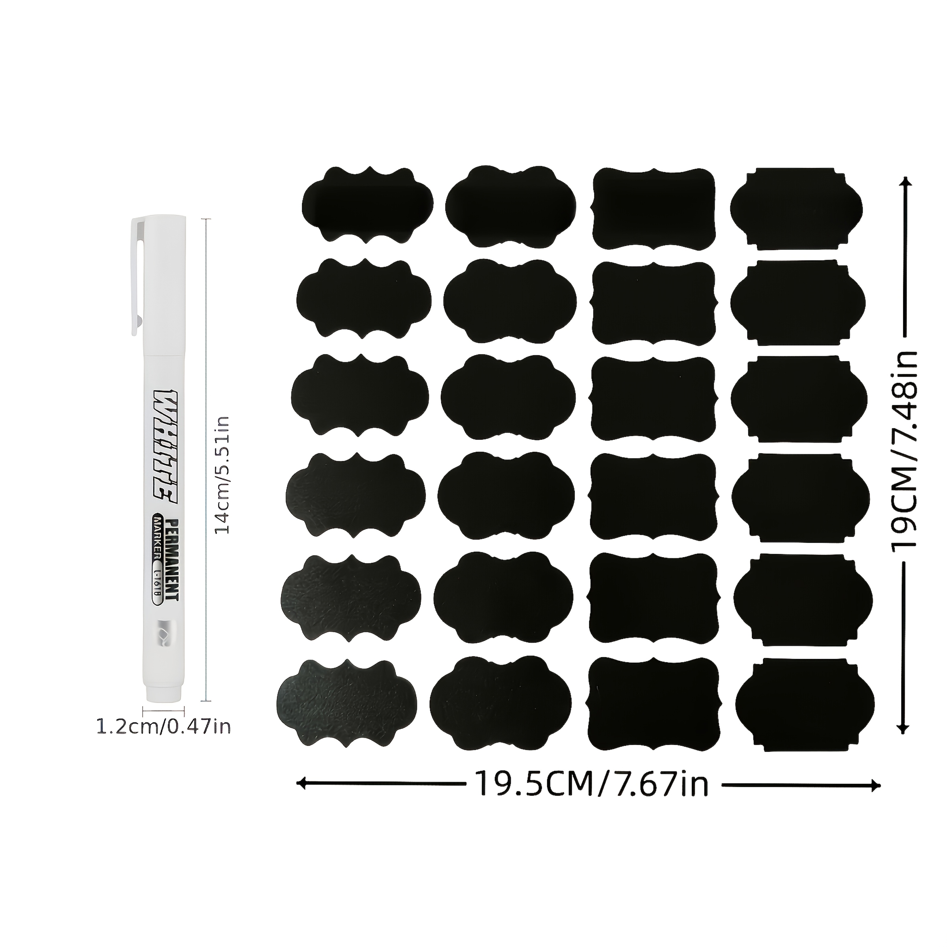 24pcs Reusable Label Paper and Pen Set for Organizing Airtight Food Storage Containers with Stackable Kitchen Organizer, Perfect for RVs, Picnics, Camping, Cereal, Flour, Sugar, and Pantry Essentials—A Must-Have for RV Organization - Image 3