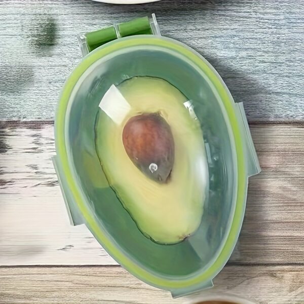 Reusable Avocado Keeper Storage Container - Plastic Flip Top Fresh Pod for Avocado, Multipurpose, Dishwasher Safe, Rectangle Shape, No Electricity Required