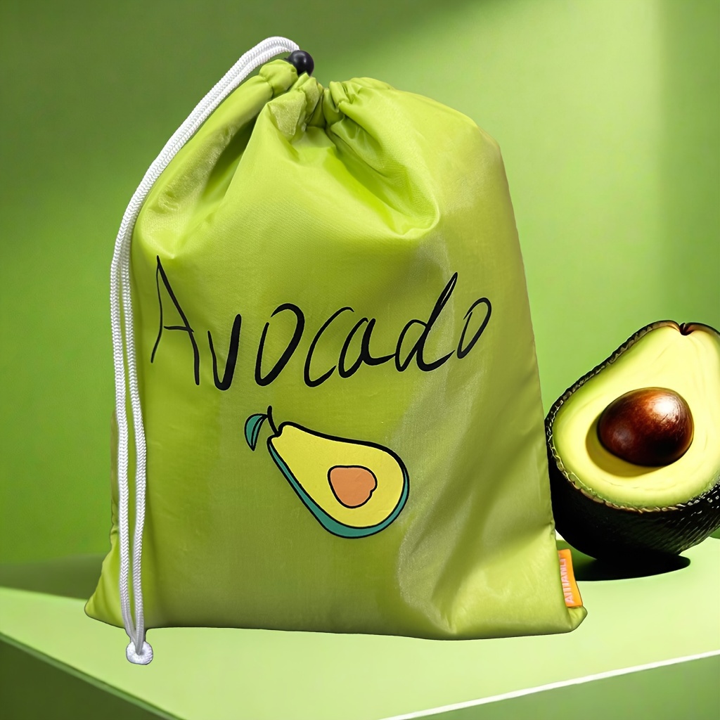 1pc Banana and Lettuce Keeper Bag - Freshness Preservation Nylon Storage Pouch, Large Capacity, Double Stitched, Reusable Food-Safe Organizer