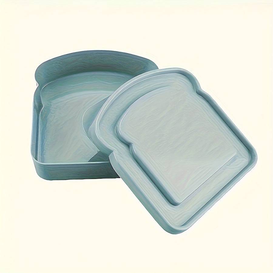 Sandwich Container, Lunch Box Sandwich Container Plastic Toast Shape Food Storage Sandwich Box with Lid, Microwave and Dishwasher Safe, Suitable for Family or Adults (Colorful),back to school
