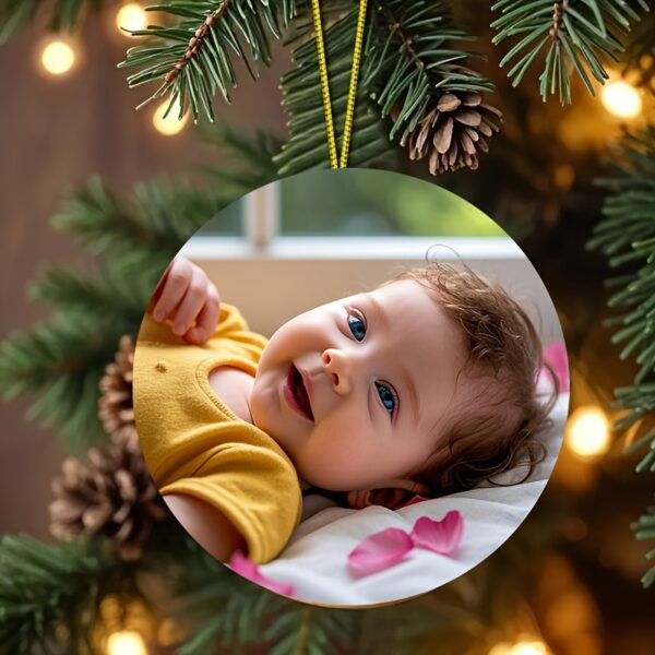 Custom Acrylic Photo Ornament - Personalized Christmas & Holiday Decor, Perfect for Valentine's, Anniversary, Birthday Gifts, Hang Decor