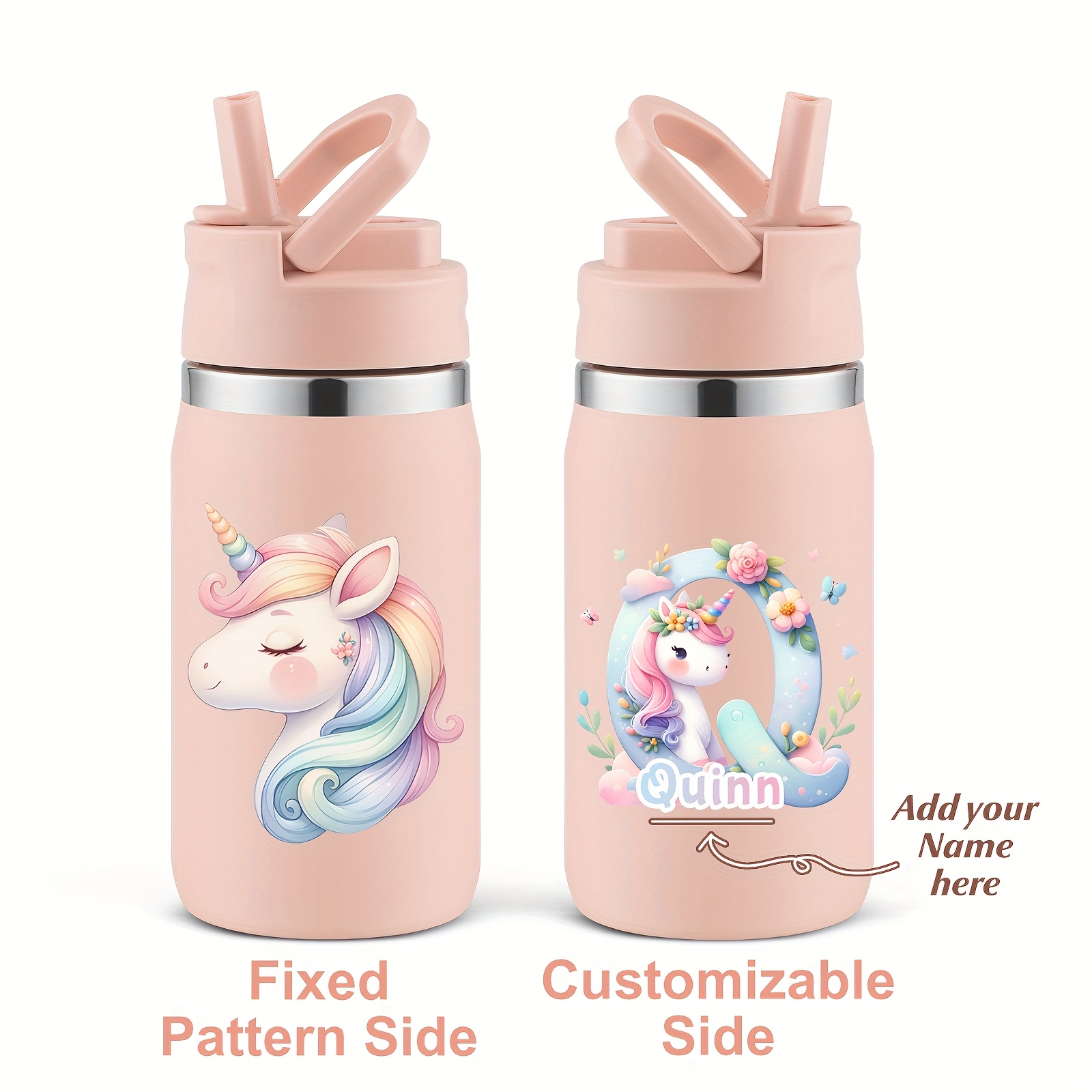 1-pack, Custom 12oz Double-Wall Stainless Steel Insulated Insulated Bottle Bottle with 3D Printed Unicorn Design for Back-to-School Season Gift - Image 28