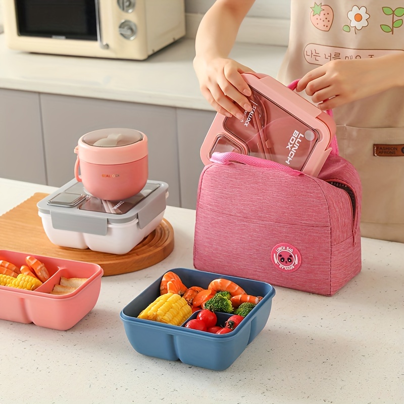 3pcs/Set Lunch Bag Set with Portable Lunch Bag,Lunch Box for Back to School, College, Work, Camping. Storage Box Bag, Back to School Season Handbag,Bento Box