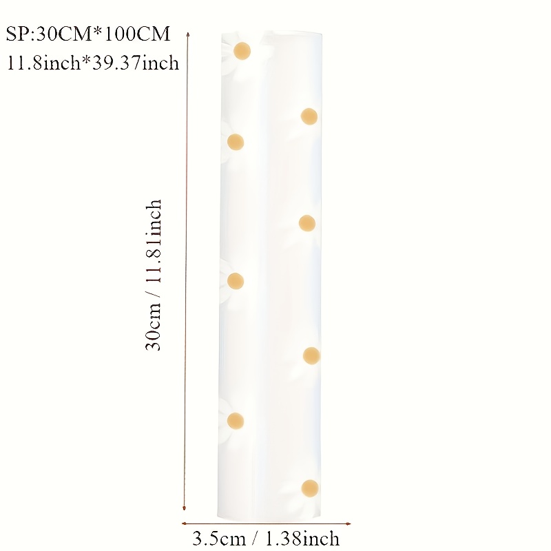 1 Roll of Non-Slip Plastic Shelf Liner - Multipurpose Cabinet and Drawer Matting with Daisy Design, Ideal for Kitchen, Refrigerator, and Table Use, Refrigerator Liner | Decorative Shelf Liner | Easyclean Material, Shelf Liners for Kitchen Appliances
