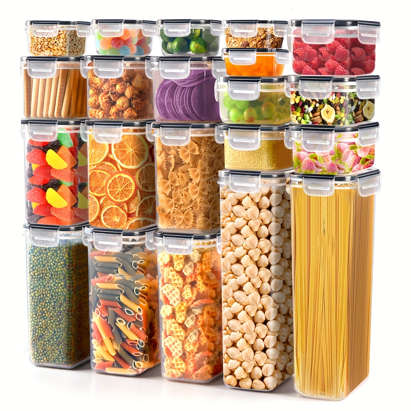 1pc Food Storage Containers with Lids, Plastic Airtight Deli Food Containers Freezer Safe, for Store Fruit Veggie Noodles 29.97cm/15.49cm 96oz