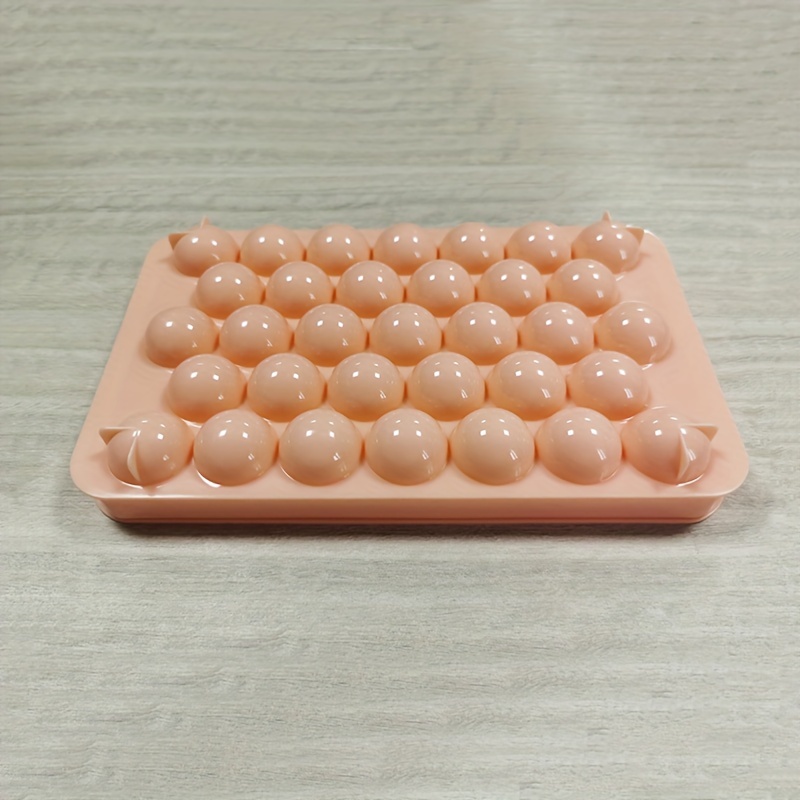 33 Grids Ice Cube Tray, Round Diamond Silicone Mold, Food Grade Plastic Refrigerator Storage Bins with Food Contact Safe - Kitchen Tool Accessories Mold (1pc)