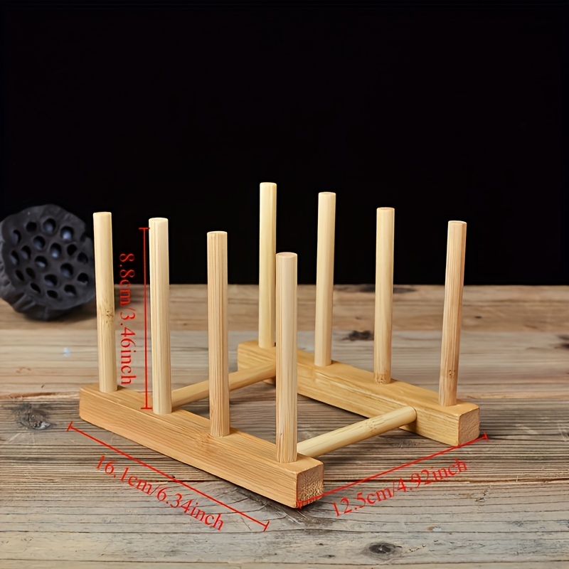 Space-Saving Elegant Bamboo Cup Holder - Stylish Dust-Proof Tea Set And Glassware Storage Rack