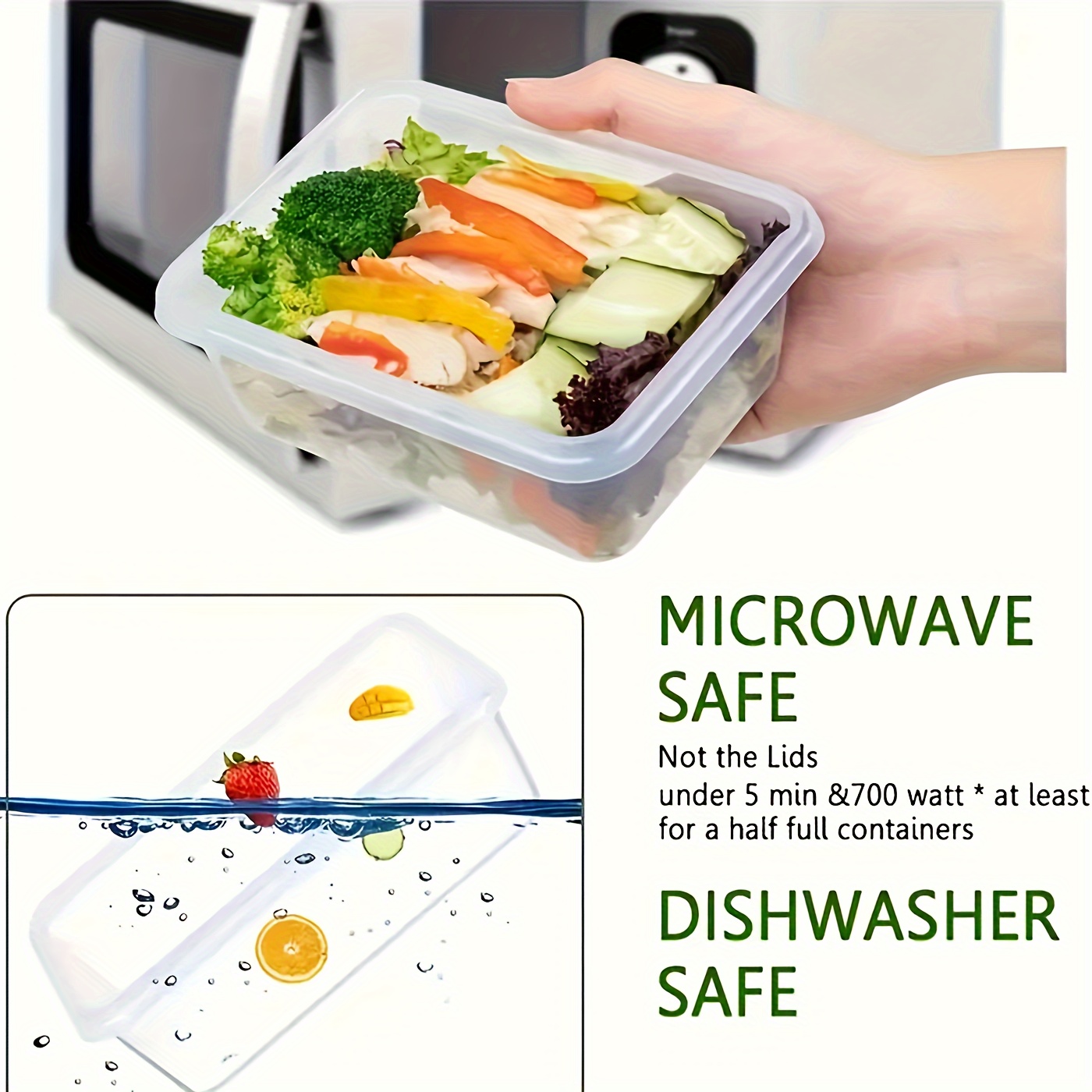 12pcs Airtight Plastic Storage Containers Set - Food Grade, Microwave & Dishwasher Safe, Stackable with Latch Closure, Perfect for Fruits, Vegetables, Meats, Eggs, and More, Kitchen Essentials|Stackable Containers|Secure Latch Closure, Storage Containers for Kitchen