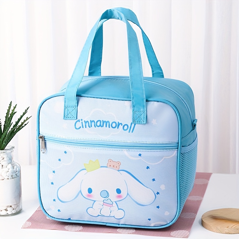 Sanrio Kuromi, HelloKitty lunch box bag, insulated lunch bag, large-capacity lunch box bag, storage bag, cartoon theme design handbag, suitable for students, offices, outdoor picnics, various uses, Non-food contact,back to school