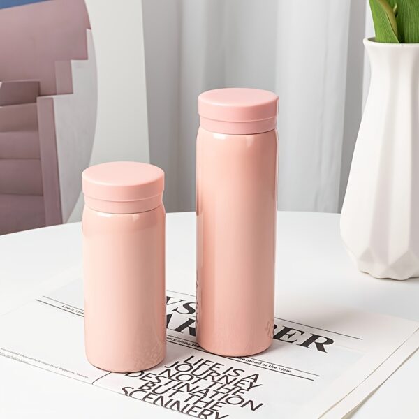 One Stainless Steel Insulated Coffee Cup - Double Layer Vacuum Bottle, Suitable for Hot and Cold Drinks, 304 Material, Solid Color, Leak-Proof Lid, Durable, Multifunctional Use, Easy to Clean, Gift for Office Travel Party, Black, Pink, White, Valentine'S Day, Back-to-School Season, Women'S Day, Easter Gift, Independence Day