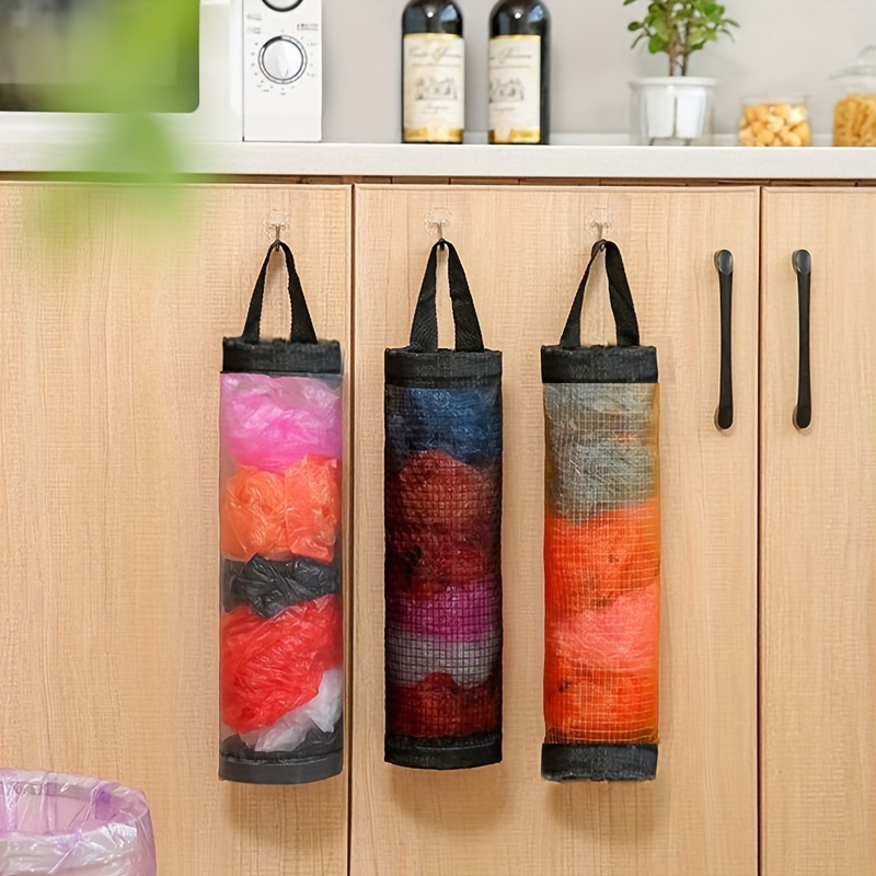 Kitchen Mesh Storage Bag Hanging Storage Bag Folding Wall Hanging Trash Bag Miscellaneous Storage Hanging Bag