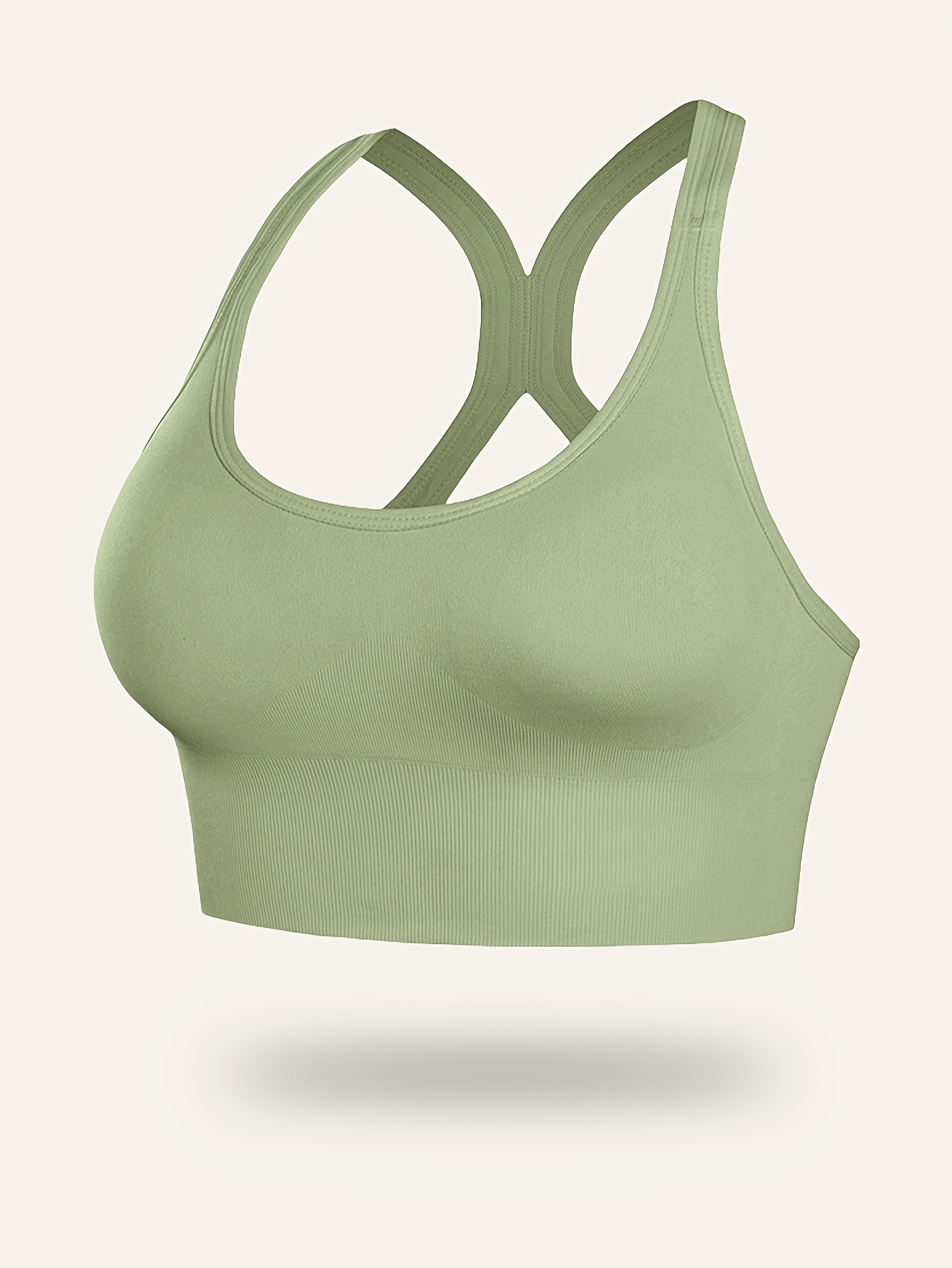 Women'S Light Blue Sports Bra with Removable Pads - Breathable, Non-Slip Design for Gym, Yoga, Running - Backless, Strapless Top with Adjustable Straps, Yoga Apparel | Adjustable Strap Design | Comfortable Fit