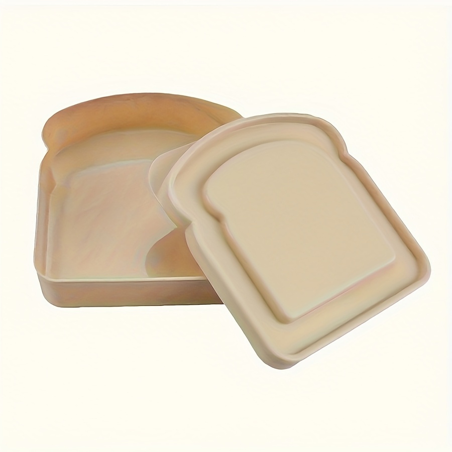 Sandwich Container, Lunch Box Sandwich Container Plastic Toast Shape Food Storage Sandwich Box with Lid, Microwave and Dishwasher Safe, Suitable for Family or Adults (Colorful),back to school
