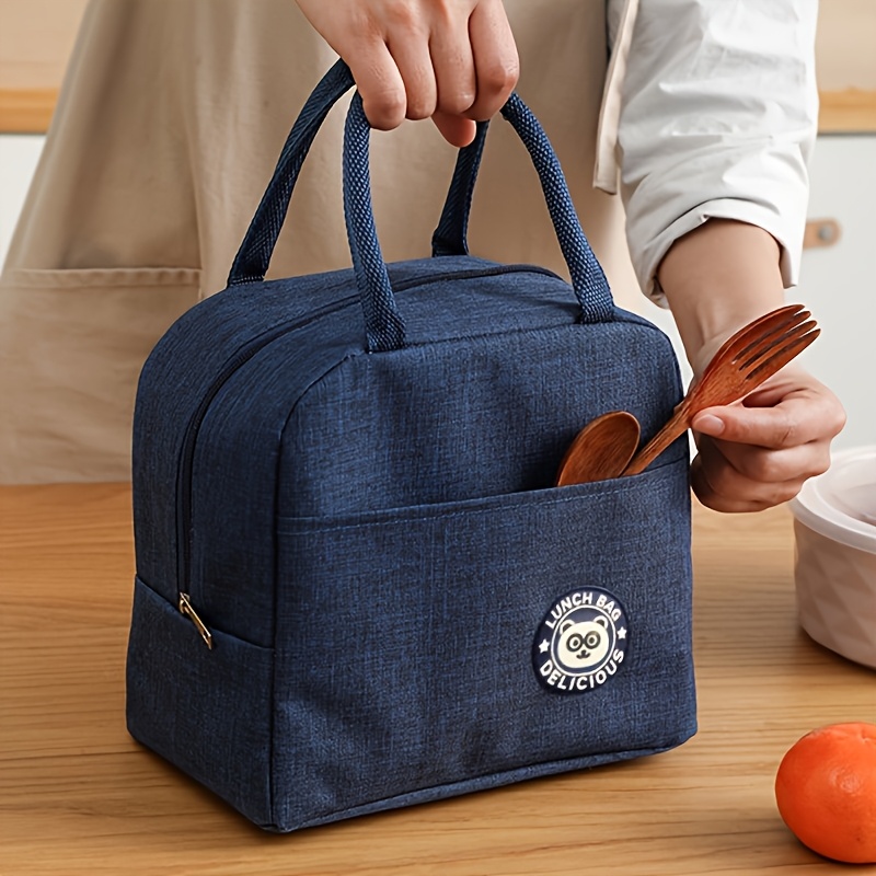 Durable Oxford cloth insulated lunch bag, portable lunch box bag suitable for work, school and outdoor picnic, aluminum foil thickened insulation bag, portable storage bag for picnic school trip, lunch box bag for kitchen storage, Non-food contact,back to school