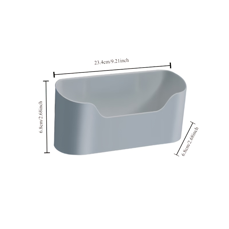 1pc Convenient Wall-Mounted Storage Box For Kitchen, Bathroom, Office, Bedroom, Punch-Free Cabinet Door Organizer For Home Kitchen Supplies
