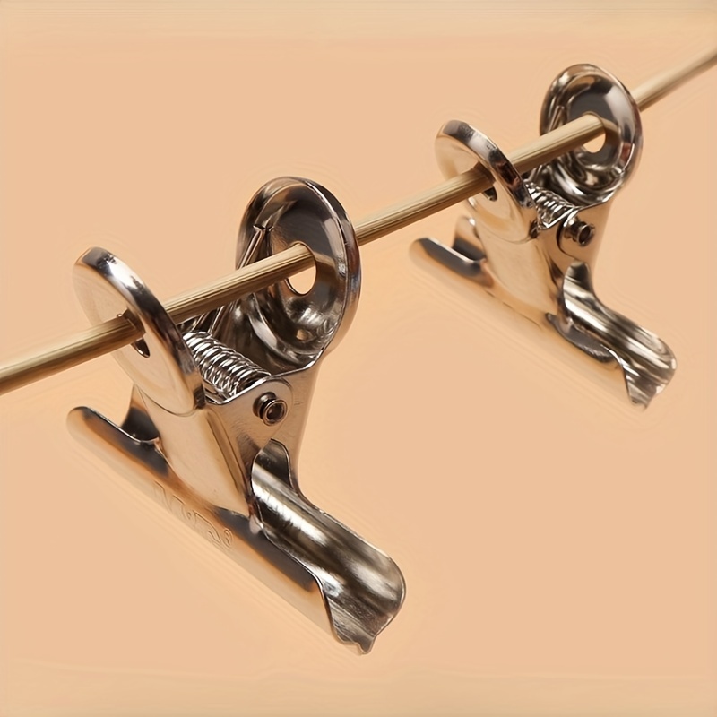 6pcs Food Bag Sealing Clips, Reusable Heavy Duty Stainless Steel Clips, Multipurpose Air Tight Seal Clip, For Office, School And Home Kitchen, Home Organizers And Storage, Home Accessories