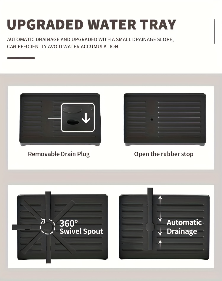 1pc Large Capacity 2-Tier Dish Drying Rack with Drainboard, Double-Layer Bowl & Cup Rack, Detachable Over The Sink Organizer for Kitchen Counter, Black & White - Ideal for Plates, Bowls, Cups & Cutlery Storage, Dish Drying Rack
