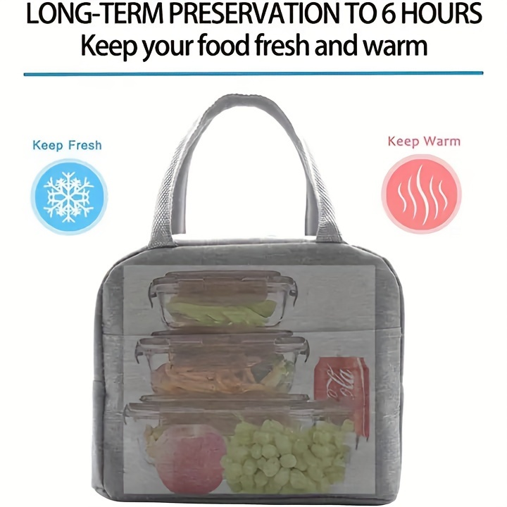 Festive Cactus & Llama Insulated Lunch Bag - Durable Aluminum Foil, Thick for Hot/Cold Food, Square Polyethylene Meal Tote with Gray Handles, Perfect for Office Workers,