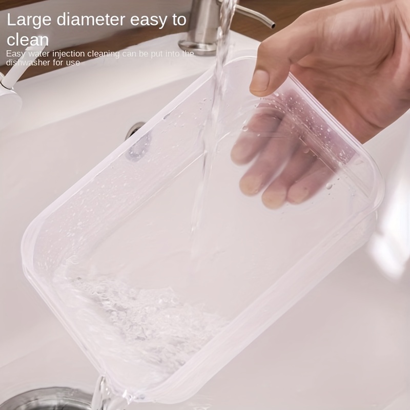 4pcs Set 1200ml/42oz Refrigerator Storage Containers, Food Freshness Preservation Boxes with Lids, Stackable Freezer Meat Keepers, Suitable for Meat, Fruits and Vegetables, Kitchen Organization & Storage Accessories, Christmas/Halloween Gift