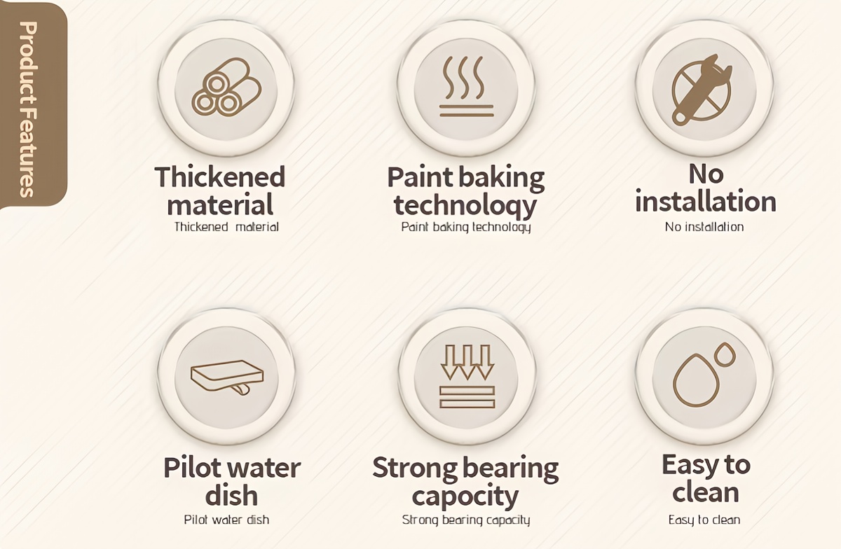 1pc Dish Drying Rack Drainboard, Large 2 Tier Metal Dish Racks with Drainage, Glass Holder, Utensil Holder and Extra Drying Mat, Dish Drainers for Kitchen Counter, Black, White& Grey