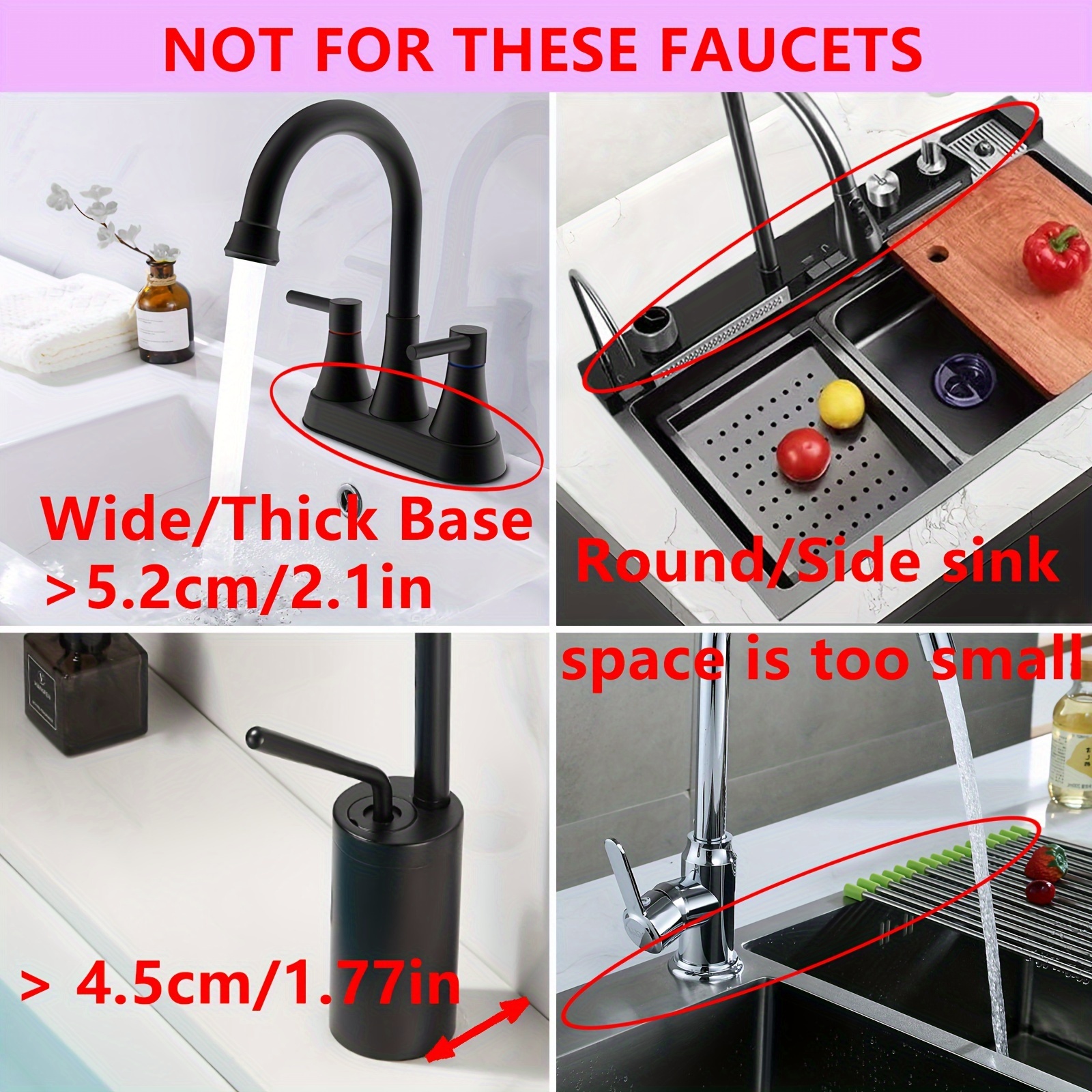 1pc Silicone Drainage Mat with Soap Dish - Non-Slip, Foldable, Waterproof, Anti-Splash Kitchen & Bathroom Sink Mat for Faucets, 60.96cm Long, 36.83cm Wide, White with Gray Border, Soap Dish | Modern Sink Mat | Durable Drainage Mat, Bathroom Sink Mat