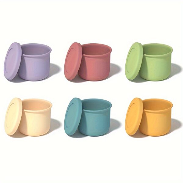 Large Quantity Silicone Fresh-Keeping Box Bowl Microwave Heating with Lid Camping Picnic Office Lunchbox Tableware Wholesale