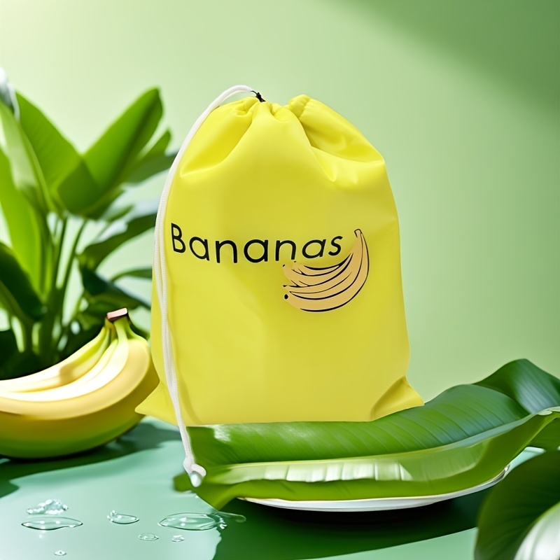 1pc Rectangle Polyester Supermarket Home Banana Fridge Fresh Keeping Storage Bag, Reusable Fruit Vegetable Freshness Aluminum Film Bag, Food Safety Salad Preservation Box