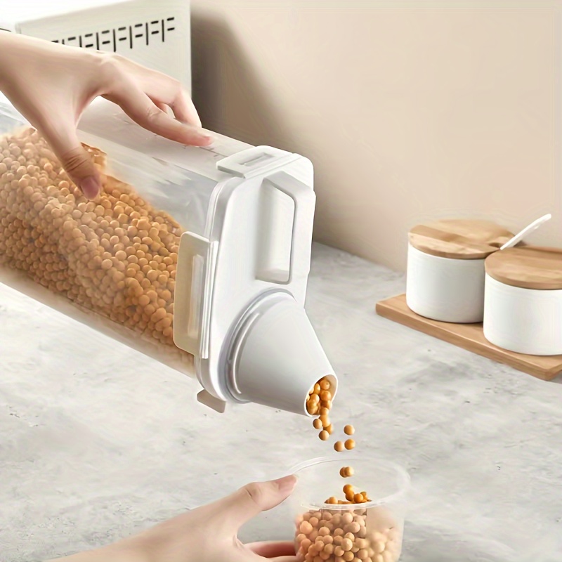 Household storage miscellaneous grain barrels storage tanks kitchen rice barrels fresh-keeping boxes with measuring cups