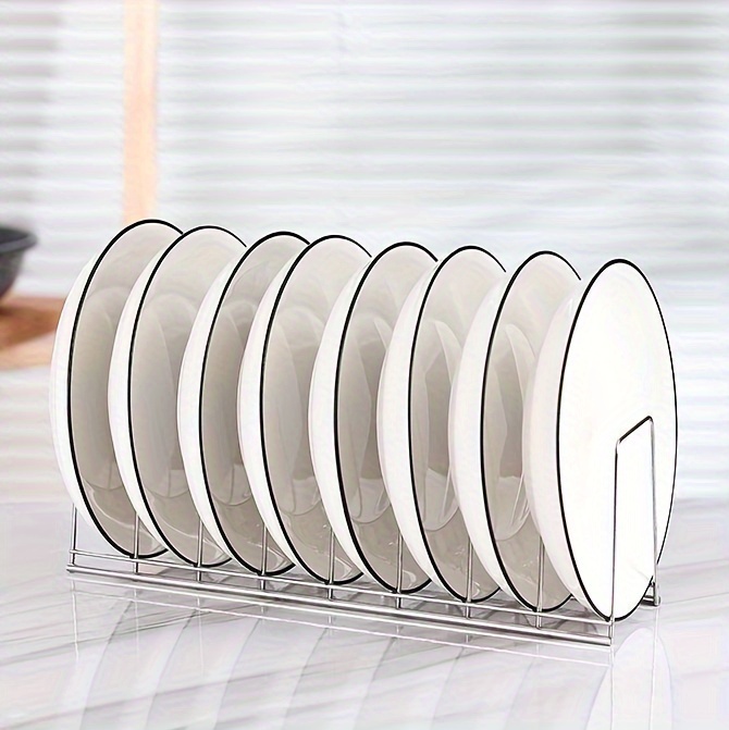 A Bowl And Plate Storage Rack, Stainless Steel Organizer, Dish Draining Rack, Kitchen Storage Supplies