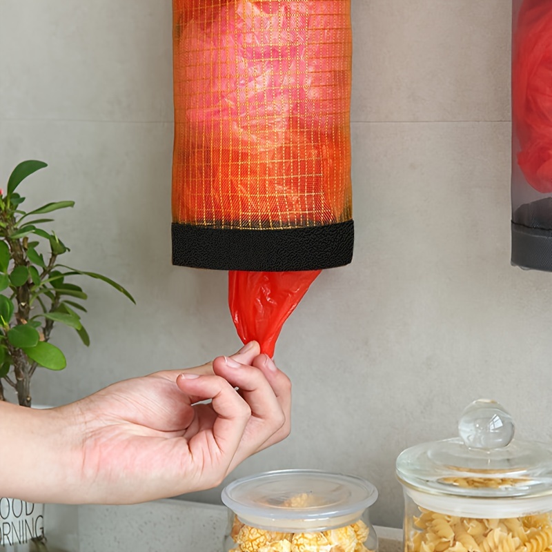 Kitchen Mesh Storage Bag Hanging Storage Bag Folding Wall Hanging Trash Bag Miscellaneous Storage Hanging Bag