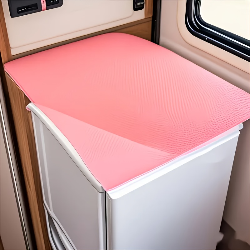 4pcs EVA Waterproof Refrigerator Liners - Washable, Non-Slip Fridge Mats in Vibrant Colors (Pink, Blue, Green, White) -, Heat-Insulating & Cuttable for Fit - Keeps Shelves Clean & Organized, Refrigerator Accessories - Image 10