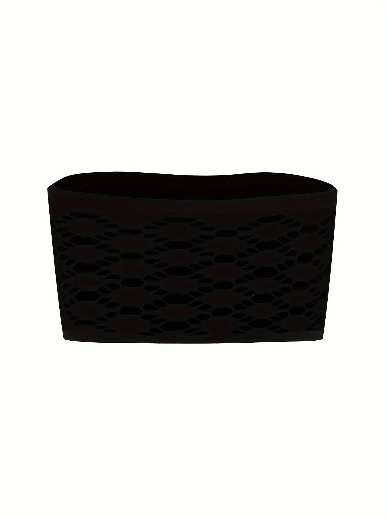 Hollow Mesh Tube Bra, Sexy & Breathable Wireless Bandeau Bra, Women's Lingerie & Underwear