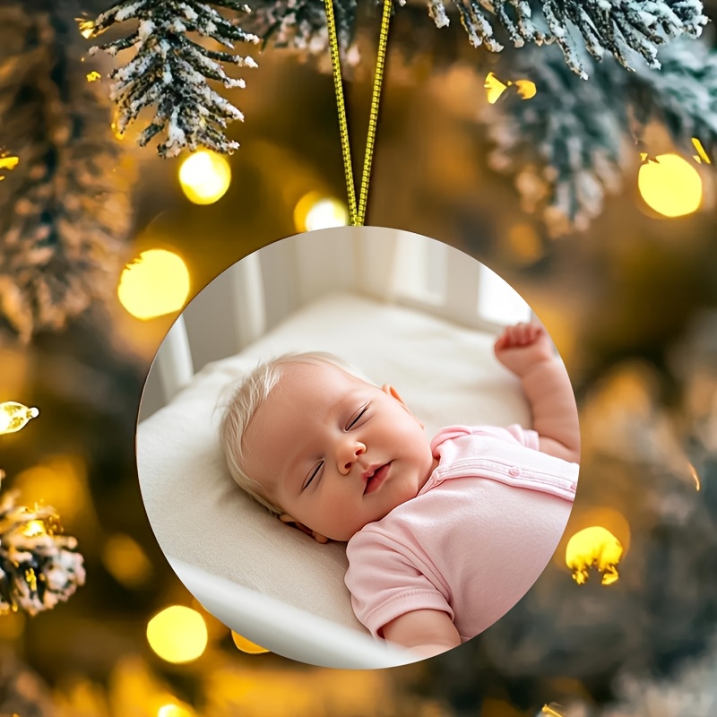 Custom Acrylic Photo Ornament - Personalized Christmas & Holiday Decor, Perfect for Valentine's, Anniversary, Birthday Gifts, Hang Decor