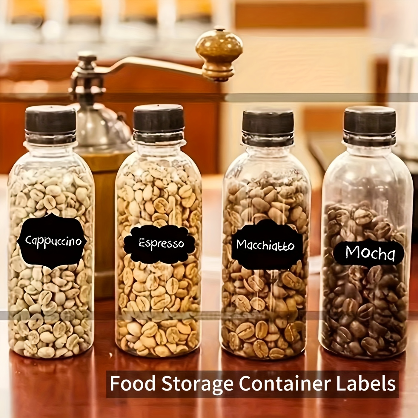 36pcs Reusable Food Storage Container Labels with Pen - Glue-Free, Self-Adhesive, Blackboard Sticker for Spices, Cheese, and More - Kitchen Accessories