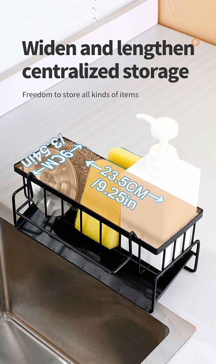 1pc Rag Holder, Sponge Drain Basket, Drain Rack For Sponge, Brush, Towel, Hand, Bathroom And Kitchen Supplies