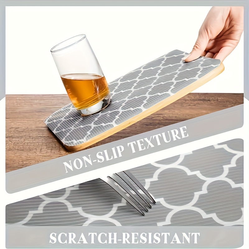 1 Roll of PEVA Drawer Liner - Easy-Clean, Durable Kitchen Cabinet & Refrigerator Liner, Customizable DIY Cutting, for Kitchen Cabinets, Tabletops & Fridge Liners - Versatile Storage Boxes & Accessories, Kitchen Organizers And Storage, Shelf Liners for Kitchen Cabinet