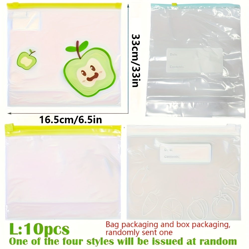 10/15/20pcs of 1 set, Reusable Zip Lock Bag Food Grade Transparent Storage Bag With Zipper Sealing Plastic Container Travel Freezer Camping Kitchen