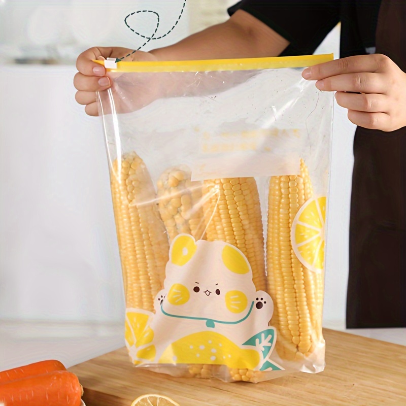 10/15/20pcs, Ziplock Seal Bags, Food Sealing Bags, Self-Sealing Thickened Household Refrigerator Freezer Bags, Airtight Bags, Freshness Bags