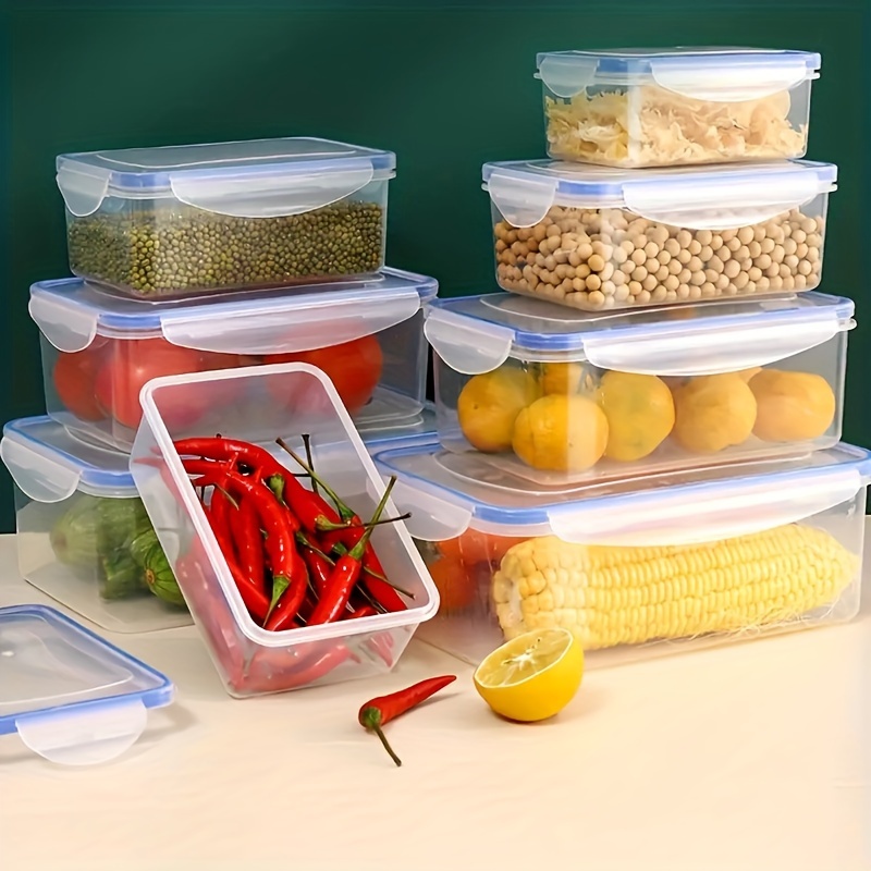 Four Sets of Multi-functional Transparent Food Storage Kits, Multi-Size, Tightly Closed Lid to Keep Fresh - Perfect for Fruits, Vegetables, Pasta and More! Keep Your Food Fresh and Your Kitchen Clean and Organized! - Image 5