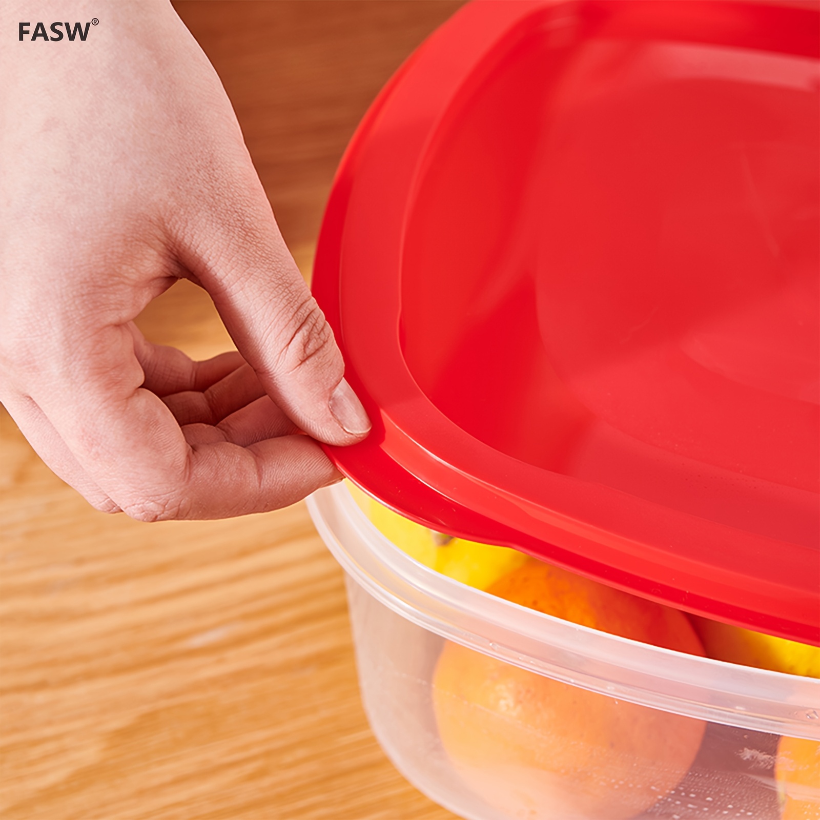 Rainbow Fresh-keeping Box 4/5/6pcs Set with Lid Food Storage Container Large Capacity Reusable, Refrigerator Fresh-keeping Box, Lunch Box, Leak-proof Preparation Container, Microwave, Freezer and Dishwasher Available, Essential for Camping Outings