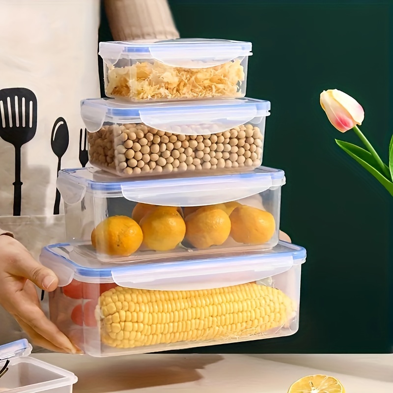 Four Sets of Multi-functional Transparent Food Storage Kits, Multi-Size, Tightly Closed Lid to Keep Fresh - Perfect for Fruits, Vegetables, Pasta and More! Keep Your Food Fresh and Your Kitchen Clean and Organized! - Image 3