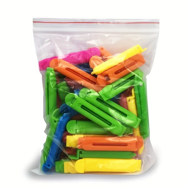 Colorful Plastic Food Seals: Keep Snacks Fresh and Dry - Perfect for Kitchen Storage