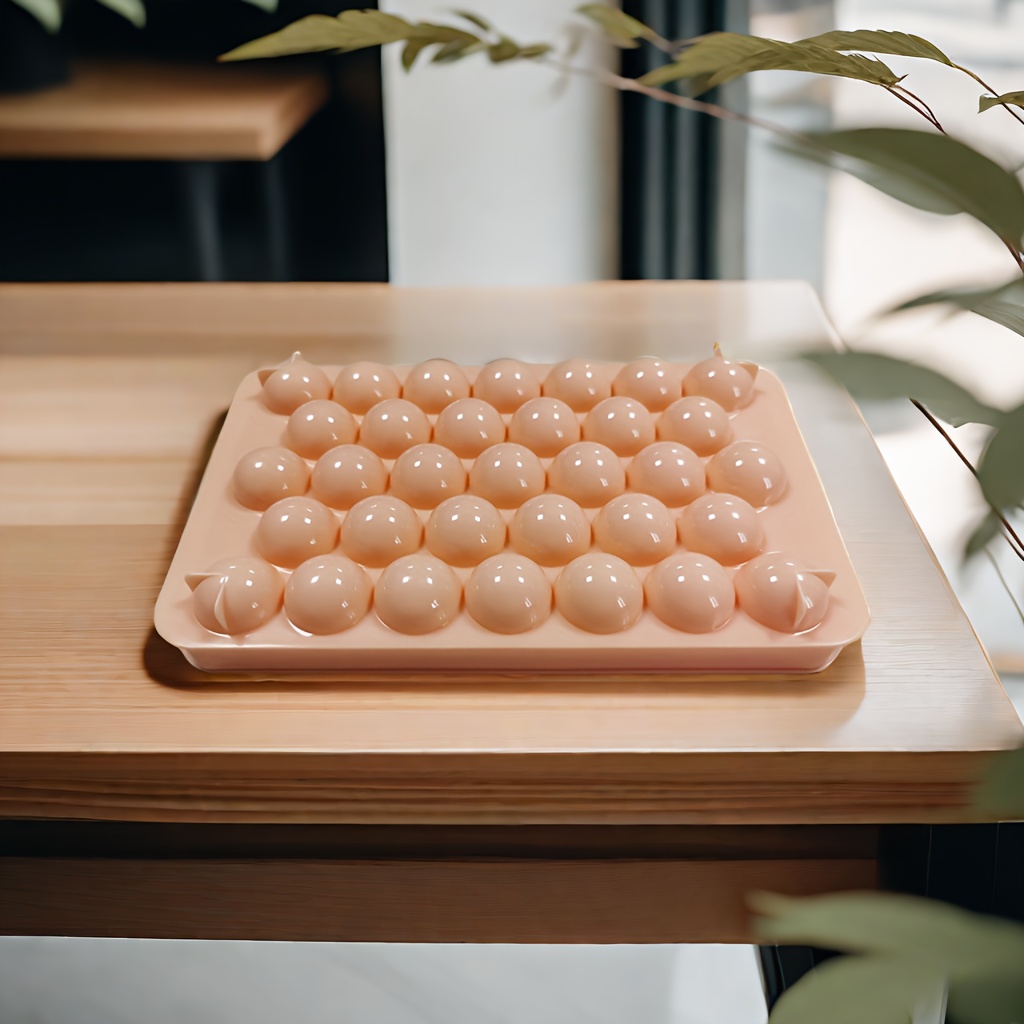 33 Grids Ice Cube Tray, Round Diamond Silicone Mold, Food Grade Plastic Refrigerator Storage Bins with Food Contact Safe - Kitchen Tool Accessories Mold (1pc)