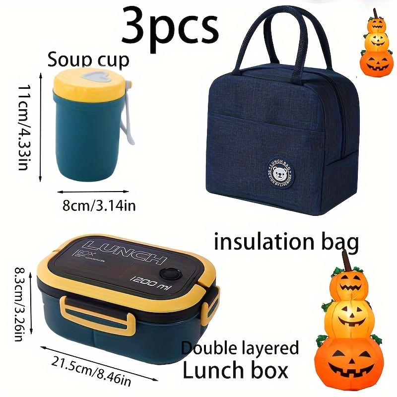 3pcs Lunch Bag Set with Large Capacity Lunch Box and Milk Cup, Minimalist Tote Bag for Office Workers, Perfect for School, Travel, and Work, Ideal for Back-to-School Season