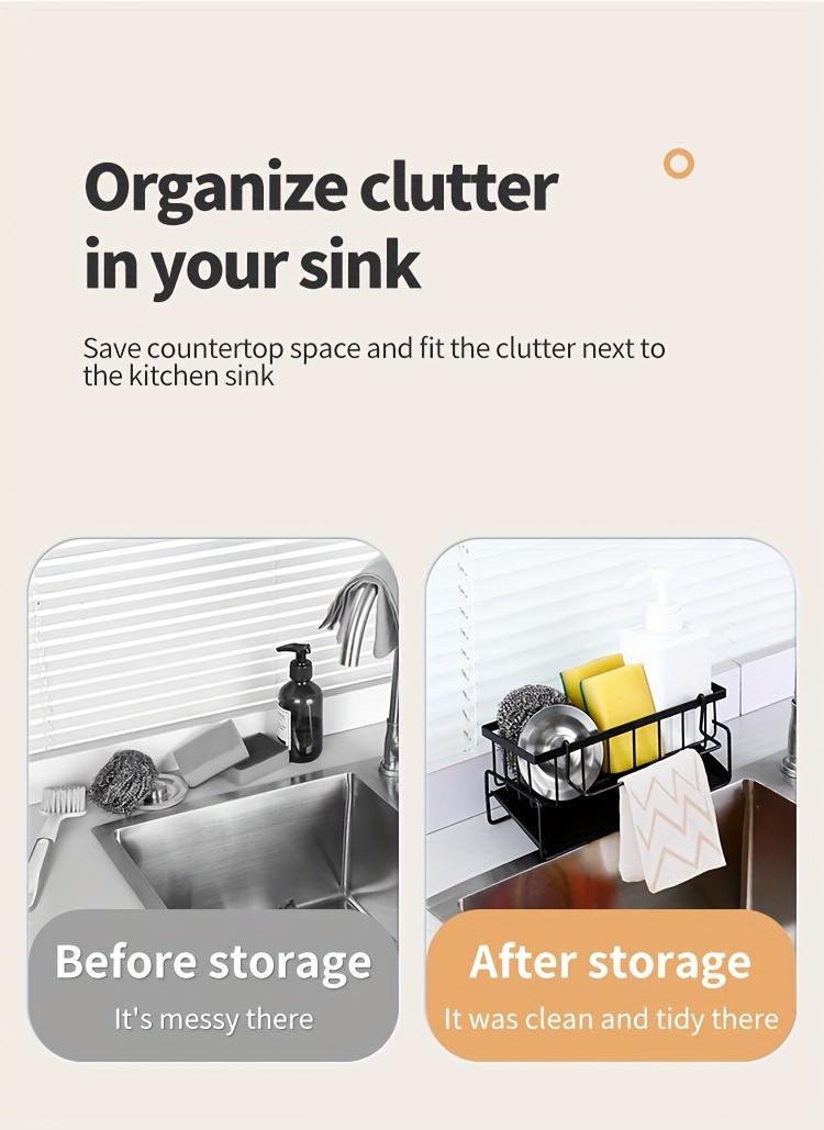 1pc Rag Holder, Sponge Drain Basket, Drain Rack For Sponge, Brush, Towel, Hand, Bathroom And Kitchen Supplies