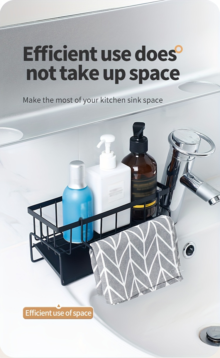 1pc Rag Holder, Sponge Drain Basket, Drain Rack For Sponge, Brush, Towel, Hand, Bathroom And Kitchen Supplies