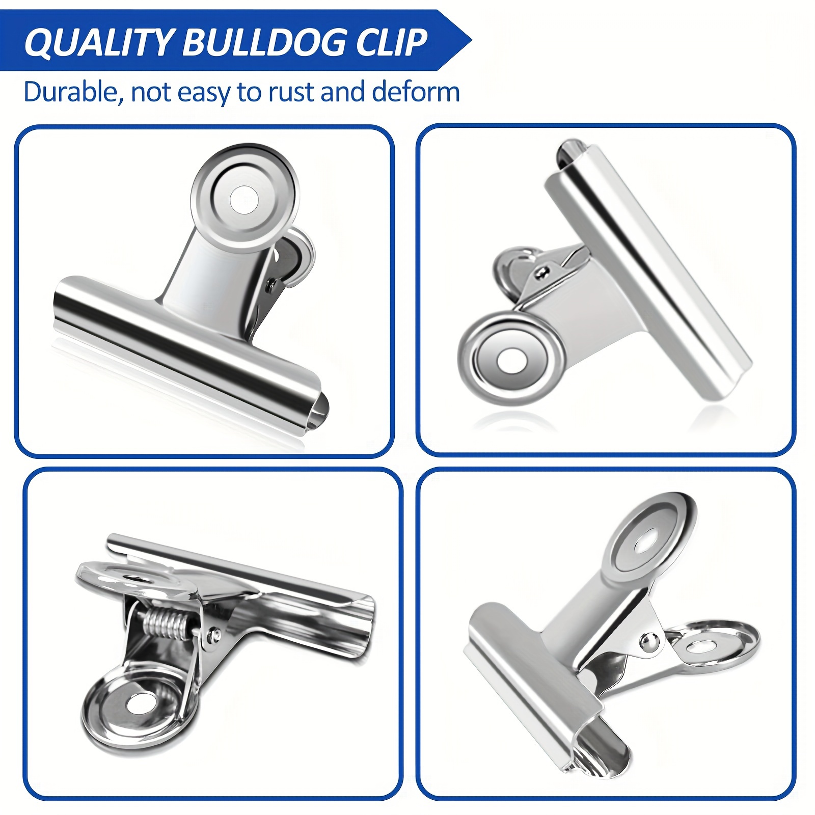 6pcs Food Bag Sealing Clips, Reusable Heavy Duty Stainless Steel Clips, Multipurpose Air Tight Seal Clip, For Office, School And Home Kitchen, Home Organizers And Storage, Home Accessories