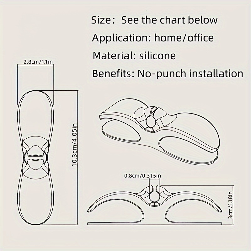 Versatile Kitchen Cord Winder: Easy-Install No-Punch Plug Holder - Streamline Cable Management for Home Organization & Clutter-Free Countertops